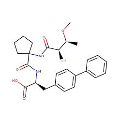 CO[C@@H](C)[C@@H](S)C(=O)NC1(C(=O)N[C@@H](Cc2ccc(-c3ccccc3)cc2)C(=O)O)CCCC1 ZINC000098084455