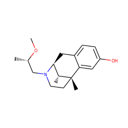 CO[C@@H](C)CN1CC[C@@]2(C)c3cc(O)ccc3C[C@H]1[C@H]2C ZINC000100796826