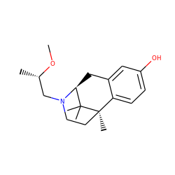 CO[C@@H](C)CN1CC[C@]2(C)c3ccc(O)cc3C[C@H]1C2(C)C ZINC000013765206