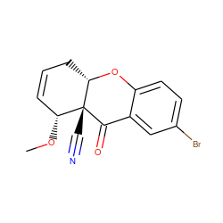 CO[C@@H]1C=CC[C@@H]2Oc3ccc(Br)cc3C(=O)[C@@]21C#N ZINC000028098016