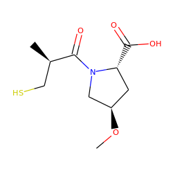 CO[C@@H]1C[C@@H](C(=O)O)N(C(=O)[C@H](C)CS)C1 ZINC000027994315