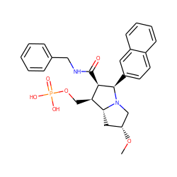 CO[C@@H]1C[C@@H]2[C@@H](COP(=O)(O)O)[C@@H](C(=O)NCc3ccccc3)[C@@H](c3ccc4ccccc4c3)N2C1 ZINC000060119424