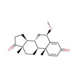 CO[C@@H]1C[C@@H]2[C@H](CC[C@]3(C)C(=O)CC[C@@H]23)[C@@]2(C)C=CC(=O)C=C12 ZINC000095575720