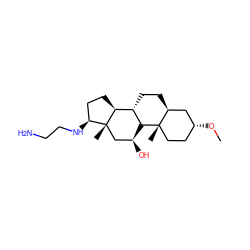 CO[C@@H]1CC[C@@]2(C)[C@@H](CC[C@H]3[C@@H]4CC[C@H](NCCN)[C@@]4(C)C[C@H](O)[C@@H]32)C1 ZINC000029468197