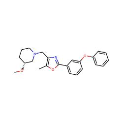 CO[C@@H]1CCCN(Cc2nc(-c3cccc(Oc4ccccc4)c3)oc2C)C1 ZINC000012762043