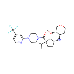 CO[C@@H]1COCC[C@@H]1N[C@@H]1CC[C@@](C(=O)N2CCN(c3cc(C(F)(F)F)ccn3)CC2)(C(C)C)C1 ZINC000035873569