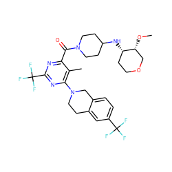 CO[C@@H]1COCC[C@@H]1NC1CCN(C(=O)c2nc(C(F)(F)F)nc(N3CCc4cc(C(F)(F)F)ccc4C3)c2C)CC1 ZINC000095589359