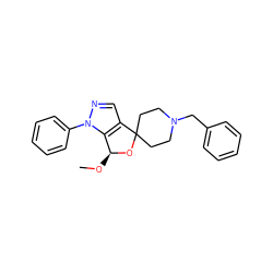 CO[C@@H]1OC2(CCN(Cc3ccccc3)CC2)c2cnn(-c3ccccc3)c21 ZINC000029055961