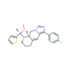 CO[C@](C)(c1cccs1)[C@H]1CCCC2=Cc3c(-c4ccc(F)cc4)ncn3C[C@@]21C ZINC000045245363