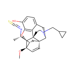 CO[C@]12C=C[C@@]3(C[C@H]1[C@H](C)N=C=S)[C@H]1Cc4ccc(O)c5c4[C@@]3(CCN1CC1CC1)[C@H]2O5 ZINC000058666056