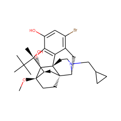 CO[C@]12CC[C@@]3(C[C@@H]1[C@@](C)(O)C(C)(C)C)[C@H]1Cc4c(Br)cc(O)c5c4[C@@]3(CCN1CC1CC1)[C@H]2O5 ZINC000072122631