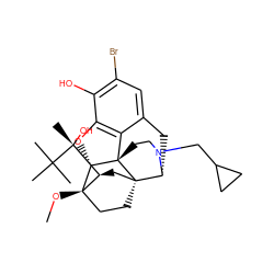 CO[C@]12CC[C@@]3(C[C@@H]1[C@@](C)(O)C(C)(C)C)[C@H]1Cc4cc(Br)c(O)c5c4[C@@]3(CCN1CC1CC1)[C@H]2O5 ZINC000072125929