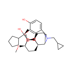 CO[C@]12CC[C@@]3(C[C@@H]1[C@@](C)(O)C1CCCC1)[C@H]1Cc4ccc(O)c5c4[C@@]3(CCN1CC1CC1)[C@H]2O5 ZINC000095591680