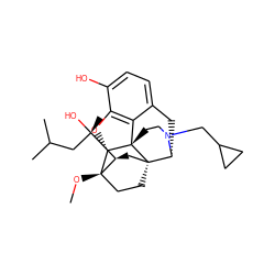 CO[C@]12CC[C@@]3(C[C@@H]1[C@@](C)(O)CC(C)C)[C@H]1Cc4ccc(O)c5c4[C@@]3(CCN1CC1CC1)[C@H]2O5 ZINC000095591588