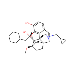CO[C@]12CC[C@@]3(C[C@@H]1[C@@](C)(O)CC1CCCCC1)[C@H]1Cc4ccc(O)c5c4[C@@]3(CCN1CC1CC1)[C@H]2O5 ZINC000095591400