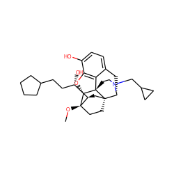 CO[C@]12CC[C@@]3(C[C@@H]1[C@@H](O)CCC1CCCC1)[C@H]1Cc4ccc(O)c5c4[C@@]3(CCN1CC1CC1)[C@H]2O5 ZINC000095592705