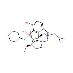 CO[C@]12CC[C@@]3(C[C@@H]1[C@](C)(O)CC1CCCCC1)[C@H]1Cc4ccc(O)c5c4[C@@]3(CCN1CC1CC1)[C@H]2O5 ZINC000095586470