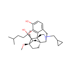CO[C@]12CC[C@@]3(C[C@@H]1[C@](C)(O)CCC(C)C)[C@H]1Cc4ccc(O)c5c4[C@@]3(CCN1CC1CC1)[C@H]2O5 ZINC000095587821