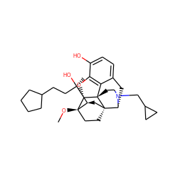 CO[C@]12CC[C@@]3(C[C@@H]1[C@](C)(O)CCC1CCCC1)[C@H]1Cc4ccc(O)c5c4[C@@]3(CCN1CC1CC1)[C@H]2O5 ZINC000095588425
