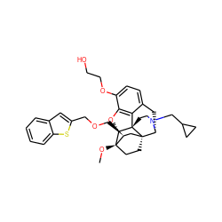 CO[C@]12CC[C@@]3(C[C@@H]1COCc1cc4ccccc4s1)[C@H]1Cc4ccc(OCCO)c5c4[C@@]3(CCN1CC1CC1)[C@H]2O5 ZINC000148840920