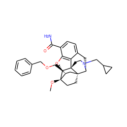 CO[C@]12CC[C@@]3(C[C@@H]1COCc1ccccc1)[C@H]1Cc4ccc(C(N)=O)c5c4[C@@]3(CCN1CC1CC1)[C@H]2O5 ZINC000148680339