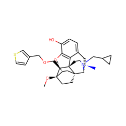 CO[C@]12CC[C@@]3(C[C@@H]1COCc1ccsc1)[C@H]1Cc4ccc(O)c5c4[C@@]3(CC[N@+]1(C)CC1CC1)[C@H]2O5 ZINC000473183114