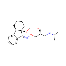 CO[C@]12CCCC[C@@H]1c1ccccc1/C2=N/OC[C@@H](O)CNC(C)C ZINC000026945574