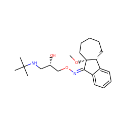 CO[C@]12CCCCC[C@@H]1c1ccccc1/C2=N/OC[C@@H](O)CNC(C)(C)C ZINC000026943091