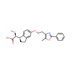 CO[C@H](C(=O)O)[C@@H]1CCc2cc(OCCc3nc(-c4ccccc4)oc3C)ccc21 ZINC000028563114