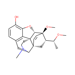 CO[C@H](C)[C@@H]1C[C@@]23C=C[C@]1(OC)[C@H]1Oc4c(O)ccc5c4[C@@]12CCN(C)[C@H]3C5 ZINC000253803513