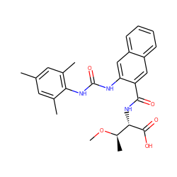 CO[C@H](C)[C@H](NC(=O)c1cc2ccccc2cc1NC(=O)Nc1c(C)cc(C)cc1C)C(=O)O ZINC000040915098