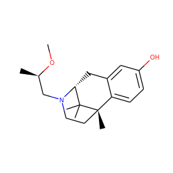 CO[C@H](C)CN1CC[C@@]2(C)c3ccc(O)cc3C[C@@H]1C2(C)C ZINC000013765201