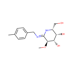 CO[C@H]1/C(=N/Cc2ccc(C)cc2)N[C@H](CO)[C@H](O)[C@@H]1O ZINC000653762741