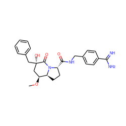 CO[C@H]1C[C@@](O)(Cc2ccccc2)C(=O)N2[C@H](C(=O)NCc3ccc(C(=N)N)cc3)CC[C@@H]12 ZINC000013818741