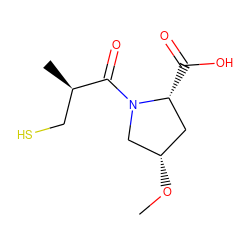 CO[C@H]1C[C@@H](C(=O)O)N(C(=O)[C@H](C)CS)C1 ZINC000028005809