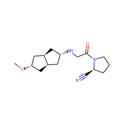 CO[C@H]1C[C@@H]2C[C@@H](NCC(=O)N3CCC[C@H]3C#N)C[C@@H]2C1 ZINC000101197493