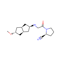 CO[C@H]1C[C@@H]2C[C@H](NCC(=O)N3CCC[C@H]3C#N)C[C@@H]2C1 ZINC000101349665