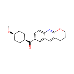 CO[C@H]1CC[C@@H](C(=O)c2ccc3nc4c(cc3c2)CCCO4)CC1 ZINC000252672834