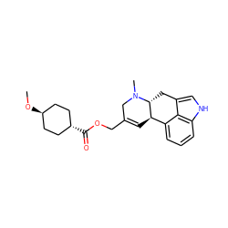 CO[C@H]1CC[C@H](C(=O)OCC2=C[C@@H]3c4cccc5[nH]cc(c45)C[C@H]3N(C)C2)CC1 ZINC000253793022