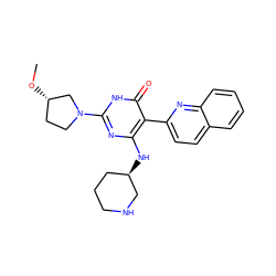 CO[C@H]1CCN(c2nc(N[C@@H]3CCCNC3)c(-c3ccc4ccccc4n3)c(=O)[nH]2)C1 ZINC000220597588