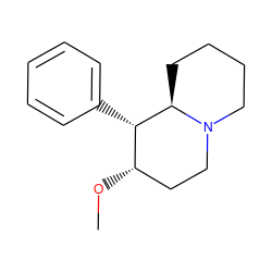 CO[C@H]1CCN2CCCC[C@@H]2[C@H]1c1ccccc1 ZINC000028645461