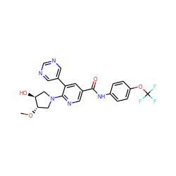 CO[C@H]1CN(c2ncc(C(=O)Nc3ccc(OC(F)(F)F)cc3)cc2-c2cncnc2)C[C@@H]1O ZINC000224414762