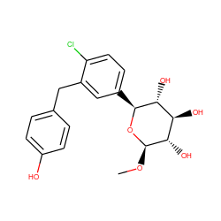 CO[C@H]1O[C@@H](c2ccc(Cl)c(Cc3ccc(O)cc3)c2)[C@H](O)[C@@H](O)[C@@H]1O ZINC000045254944