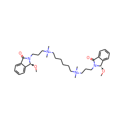 CO[C@H]1c2ccccc2C(=O)N1CCC[N+](C)(C)CCCCCC[N+](C)(C)CCCN1C(=O)c2ccccc2[C@@H]1OC ZINC000026283209