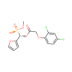 CO[P@](=O)(O)[C@H](OC(=O)COc1ccc(Cl)cc1Cl)c1ccco1 ZINC000103295117