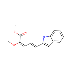 COC(=O)/C(=C\C=C\c1cc2ccccc2[nH]1)OC ZINC000029341151