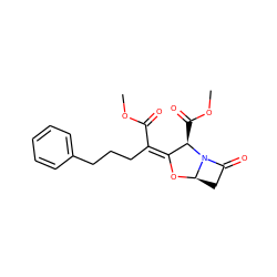 COC(=O)/C(CCCc1ccccc1)=C1/O[C@@H]2CC(=O)N2[C@@H]1C(=O)OC ZINC000205379923