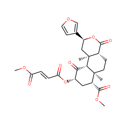 COC(=O)/C=C/C(=O)O[C@H]1C[C@@H](C(=O)OC)[C@]2(C)CC[C@H]3C(=O)O[C@H](c4ccoc4)C[C@]3(C)[C@H]2C1=O ZINC000096906586