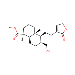 COC(=O)[C@@]1(C)CCC[C@]2(C)[C@@H](CCC3=CCOC3=O)[C@@H](CO)CC[C@@H]12 ZINC000013780190