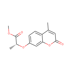 COC(=O)[C@@H](C)Oc1ccc2c(C)cc(=O)oc2c1 ZINC000000082503